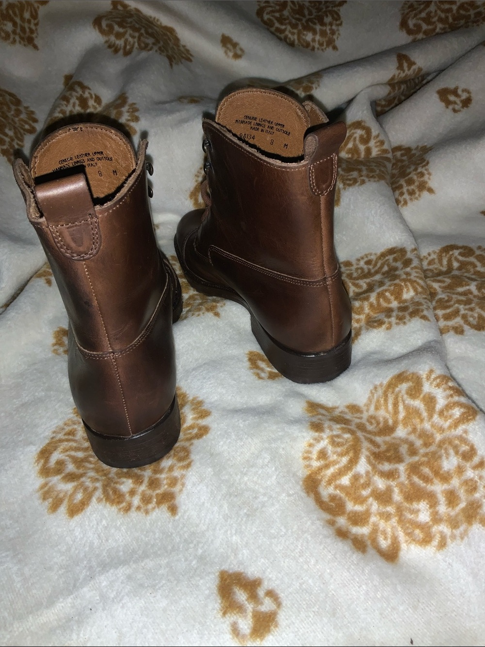 Vtg womens Brown cap toe Timberland ankle chukka boots. Sz. 8. New. Italy. - Picture 4 of 7